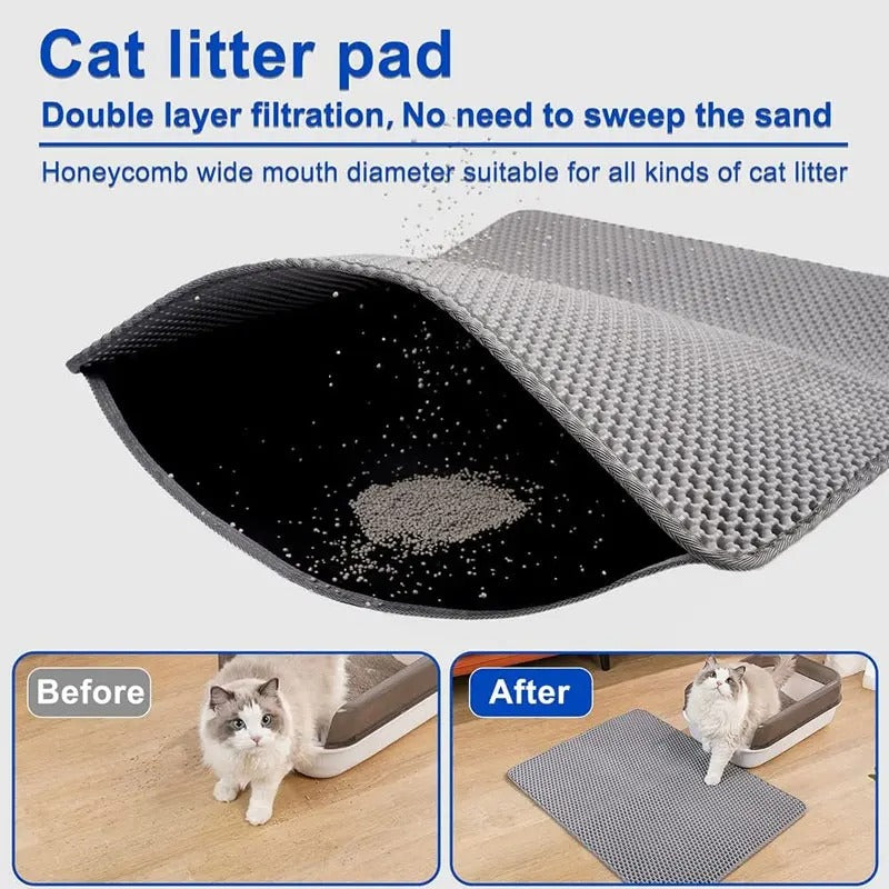 Water Proof Cat Litter Mat (Double Layer)
