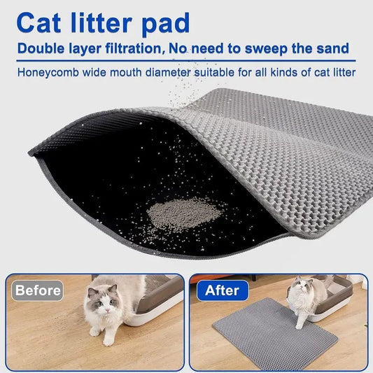 Water Proof Cat Litter Mat (Double Layer)